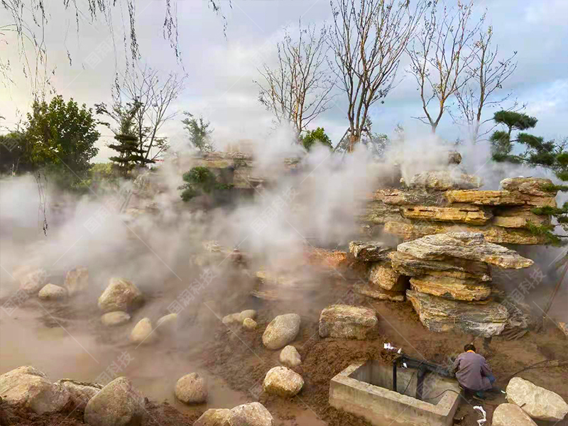 江苏公园【假山造雾景观】让人眼前一亮！(图2)